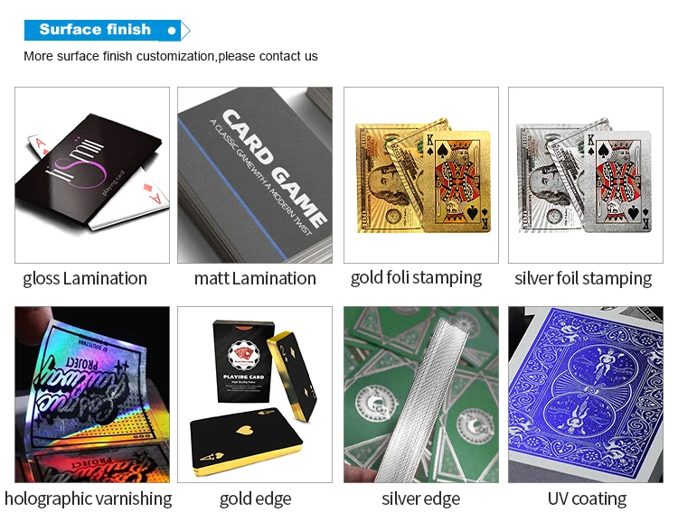 Customized Size Multi Color Edges Core Paper Interactive Playing Cards Game For Party Table Game