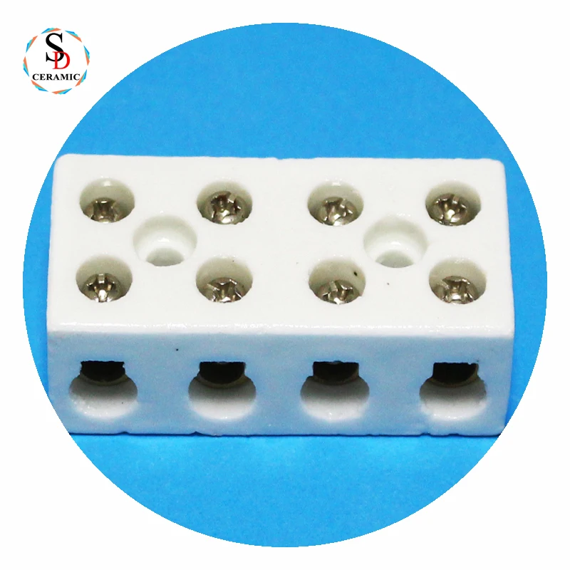 4 Way Ceramic Terminal Block  Steatite/Alumina Terminal Block Or Connector
