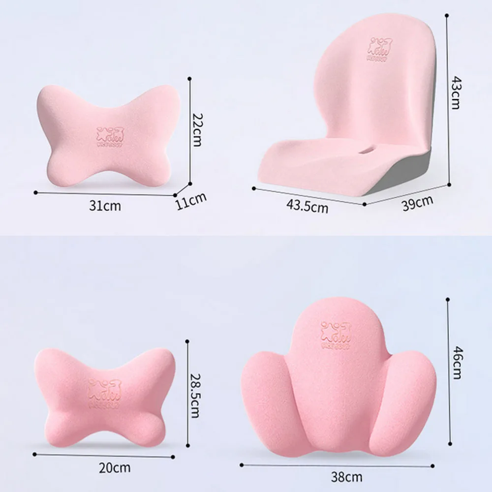 Relieve Back Pain Memory Foam Car Seat Cushions Back Support Pillows Seat Cushion and Lumbar Support Pillow for Office Chair