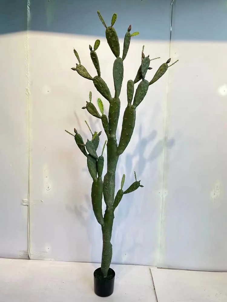 Hot Sale Desert Plant Flat Cactus Home Decor Cactus Artificial Plant Outdoor Artificial Tree