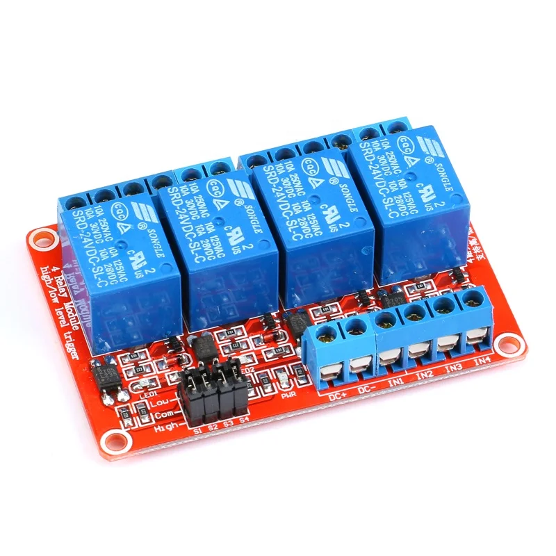 4-Channel 24V Relay Module for Electronic