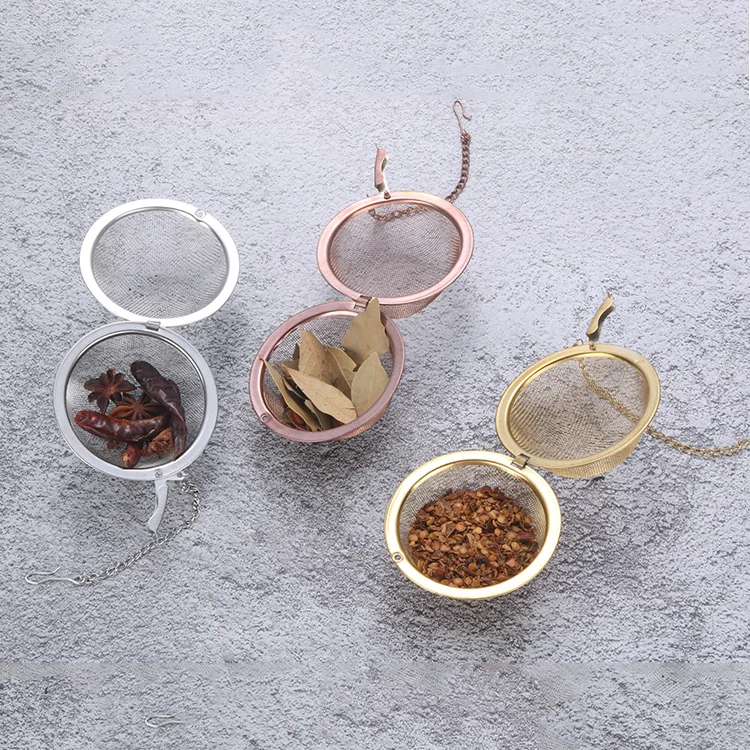 Wholesale Mesh Tea Filter Ball Food Grade Stainless Steel Tea Strainer