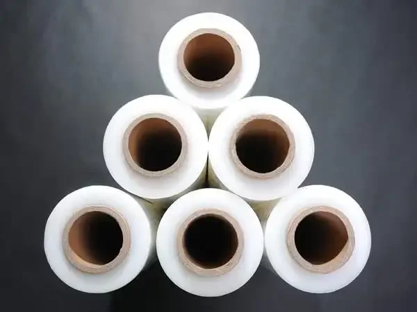 High Quality Transparent PE Stretch Film Roll Soft LLDPE Release Packaging Film with Acrylic Adhesive Plastic Material