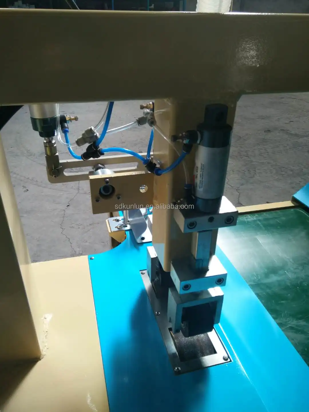 made in china automatic welding machine hot air gun pe pvc tarp two sides  joint and folding line to big size