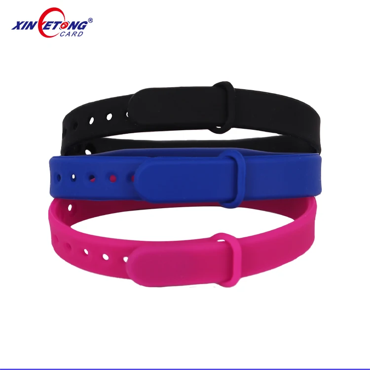 13.56mhz Silicone RFID Wristband Bracelet Adjustable  NFC RFID Ticket Hand Wrist Band