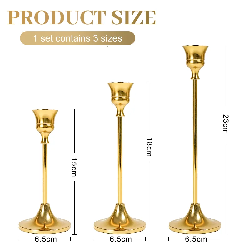 Clear Candlestick Nordic Geometric Stand Tall Wall Luxury gold Metal Candle Holder For Home Decor