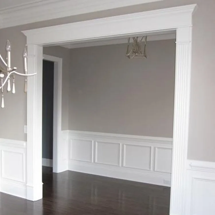 s4s waterproof top casing timber wooden trim skirting side fiber tray moulding cornice for sale  manufacture company