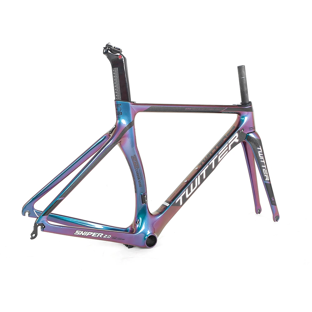 Newest CE Toray discolour  light weigh EPS Aero bicycle frame carbon road bike