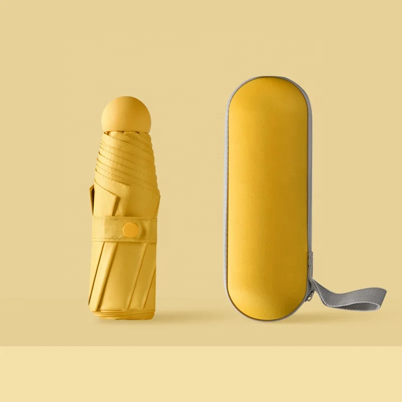 Summer Sun Protection Super Mini Japanese Pocket 5 Fold Umbrella UV Protection Sunny and Rainy Umbrella Micro MINI Cute Printed