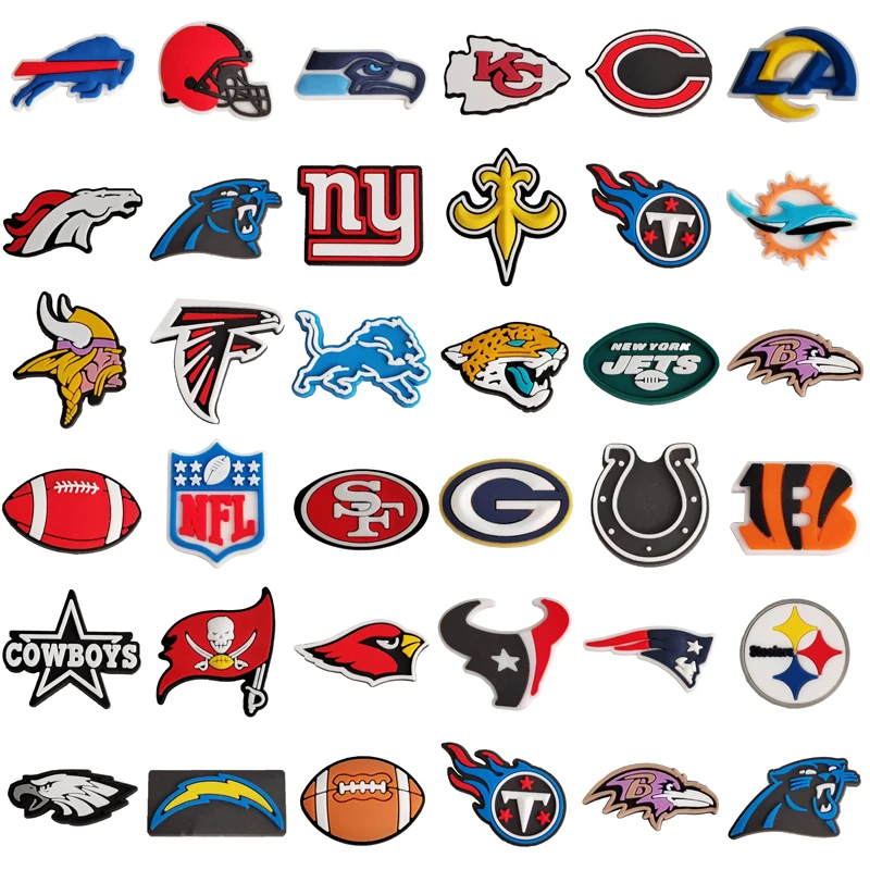 Популярный Шарм для обуви футбольной команды Nfl оптовой продажи новый дизайн шлем украшения мягкий ПВХ Houston