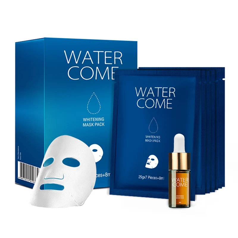 Оптовая продажа с фабрики 7 пакетов натуральный коллагеновая маска 8 мл Отбеливание Сущность анфас для лица