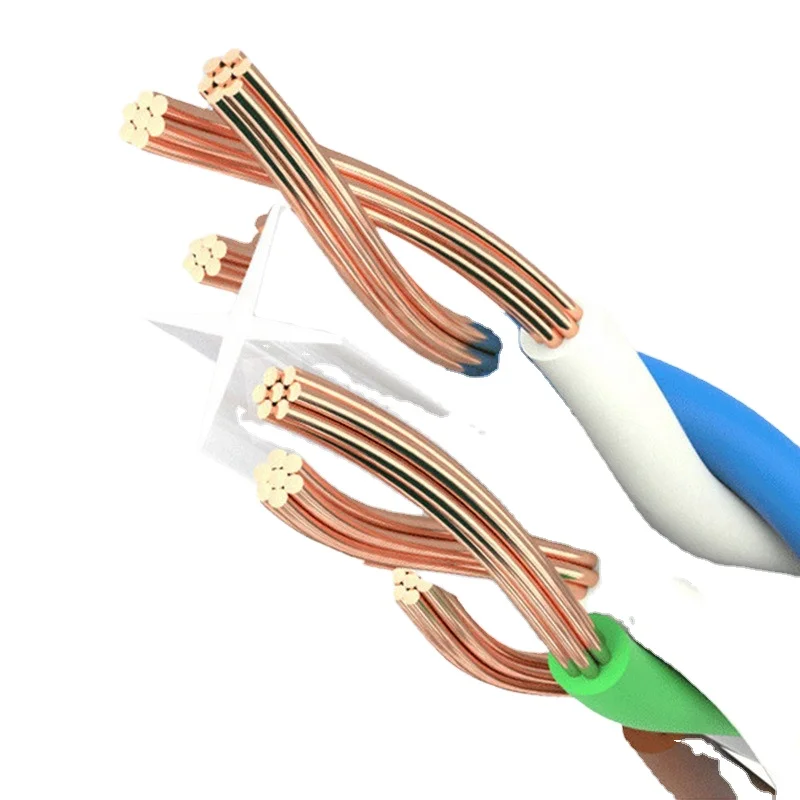 Cat5e Utp Patch Cord Ethernet Cable Rj45 Connector Lan Cable Unshielded and Oxygen Free Copper Cat5e Network Cable