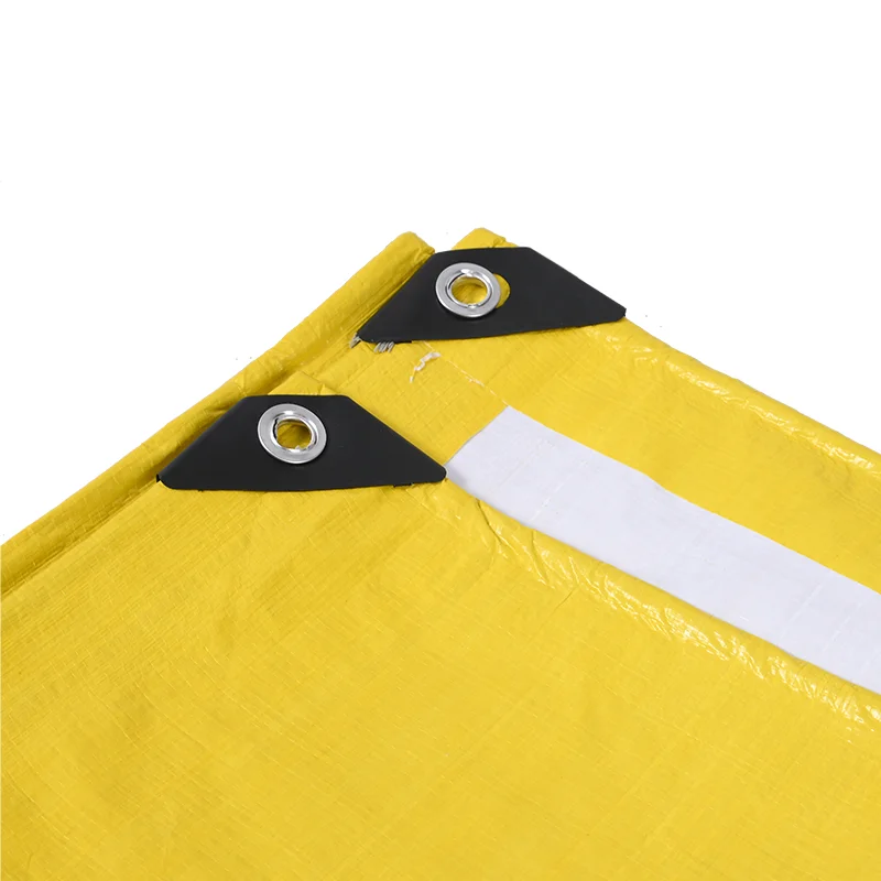 High Quality Pe Material Waterproof Tarpaulin Heavy Duty Insulated China Factory Tarpaulin Yellow And White