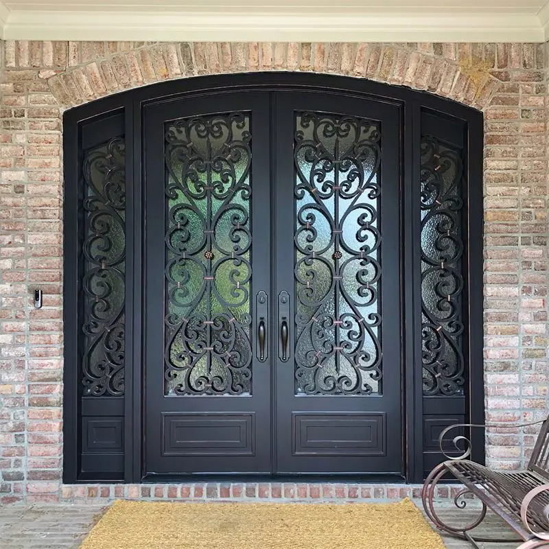 Alucasa Balcony Iron Door Design Main Entrance Doors Grill Design Wrought Iron Double Door