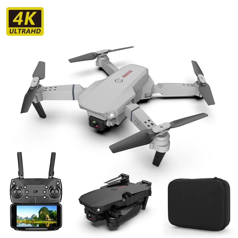 
 E88 Wi-Fi Fpv мини-Дрон с широкоугольной Hd 4k двойной камерой режим удержания высоты Радиоуправляемый складной Квадрокоптер Дрон Подарок детская игрушка  