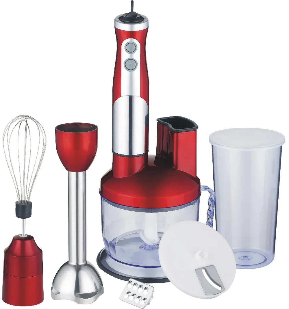 Factory wholesale promotion Multifunctional 4-in-1 Sticker Hand Blender Food Mixer Mini Immersion Hand Blender Set