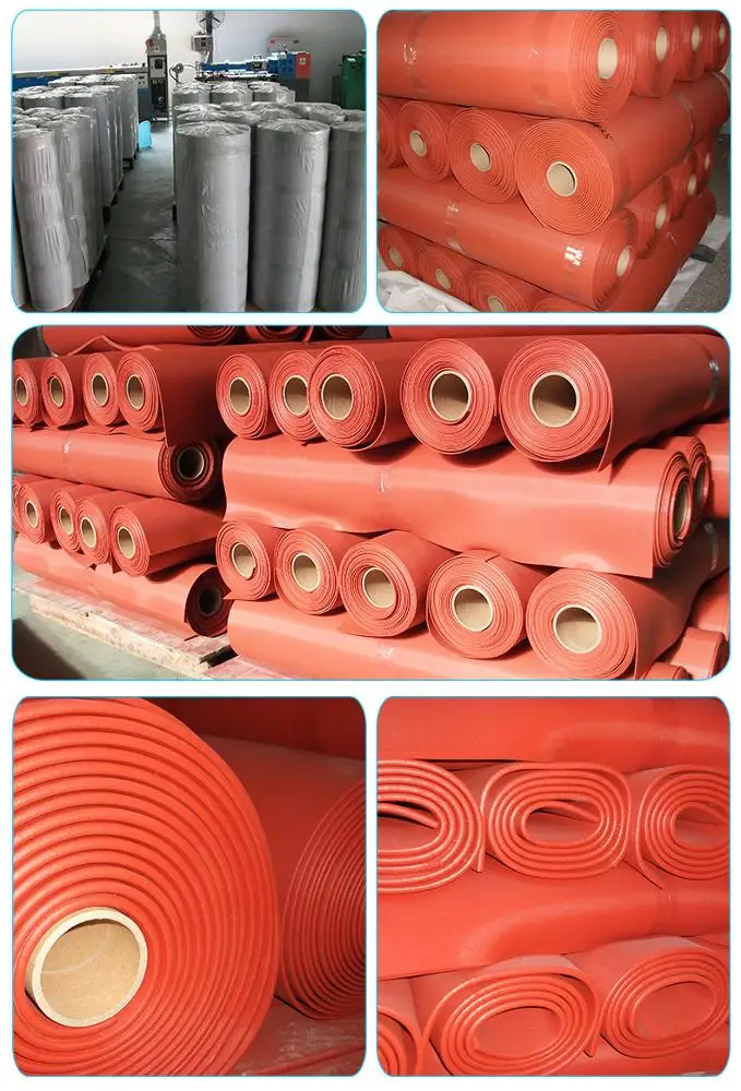 Textured red/black silicone foam sheet