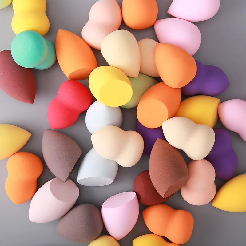 Private Label Non Latex Bevelled Teardrop Make Up Blending Vegan Sponge  Big Cut Beauty Sponge Blender Puff