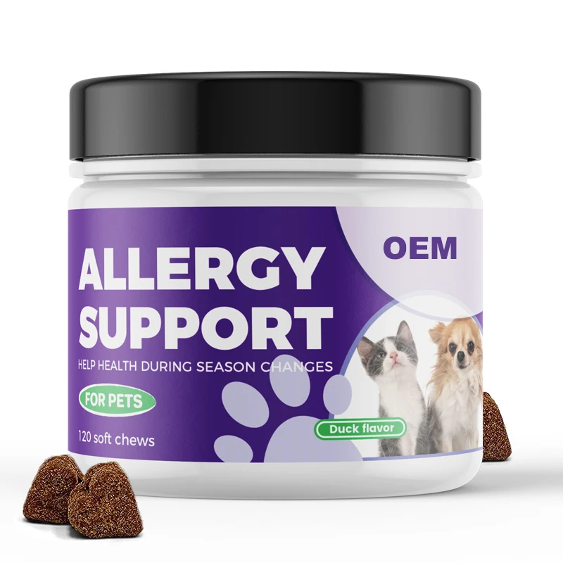 Pet Itching Relief Allergy Against Immune Support Dog Cat Supplement Granules