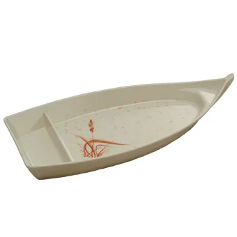 Variety Color Dishes Ship Type Food Plates Stackable Melamine Boat Sushi Tray Container