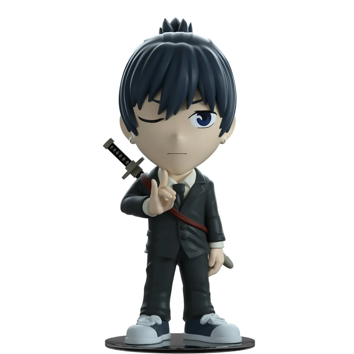 5-inches custom sized vinyl figure collectible anime character toy with clear window at packaging front