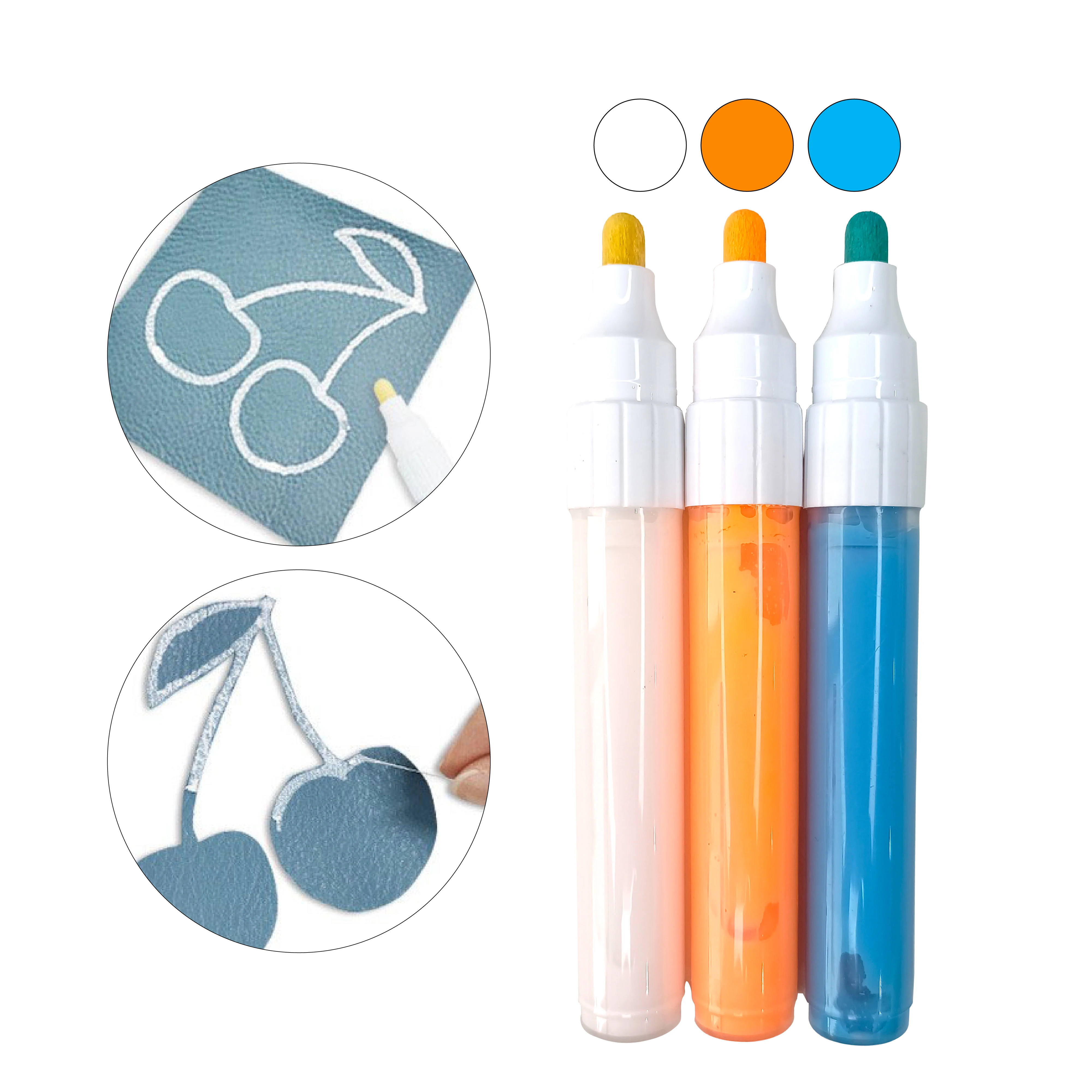 VAS SEA Custom logo Solid Marker Erasable Leather Marker Pen Dry Erase Markers Friction disappear Leather pen