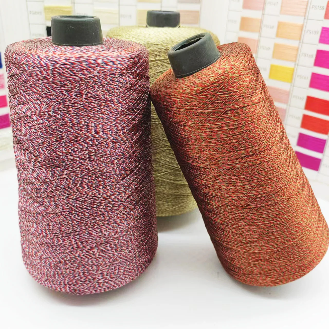 factory supply high-tenacity 150D/3 polyester sewing yarn 1kg per cone spool polyester filament embroidery thread