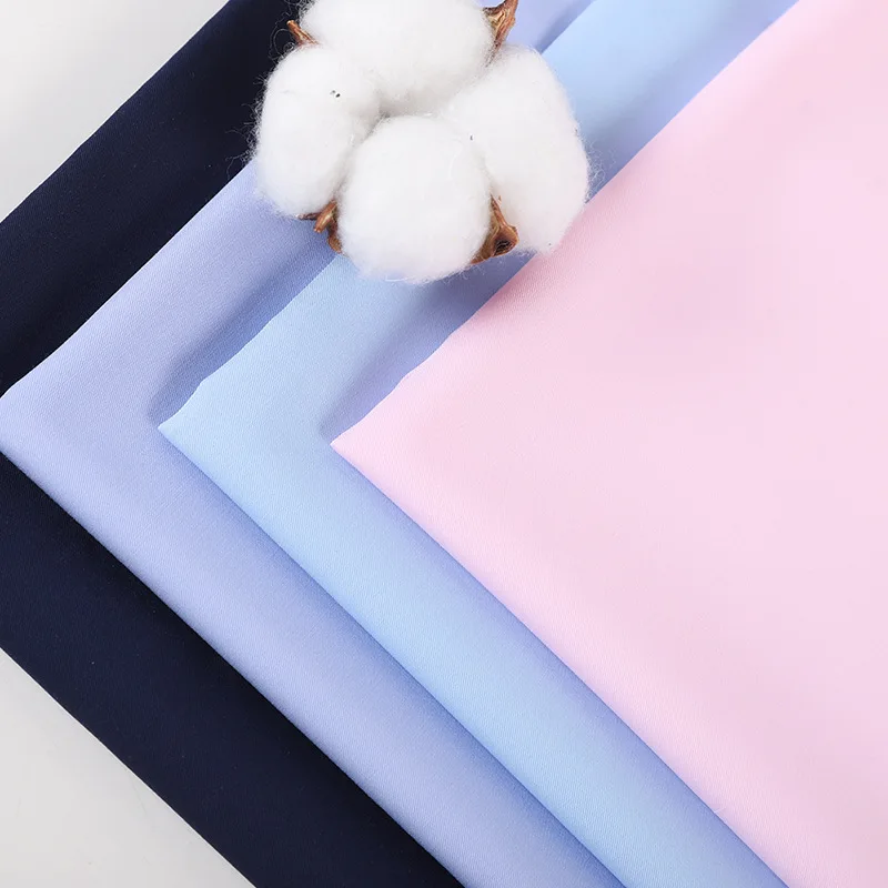 High Quality Solid Color Stretch Bamboo Fiber Fabric Weaving Polyester Fiber Fabric For Professional Wear