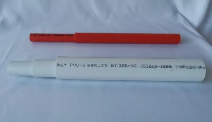 China Supply circular shapes Orange PVC Plastic PVC Electrical Conduit pipe electric conduit plastic tube 16mm 20mm 25mm