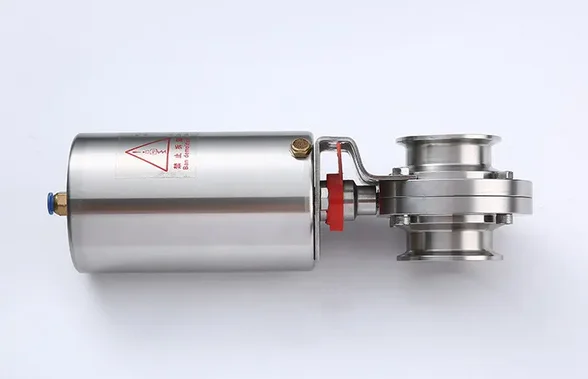 Sanitary pneumatic butterfly valve