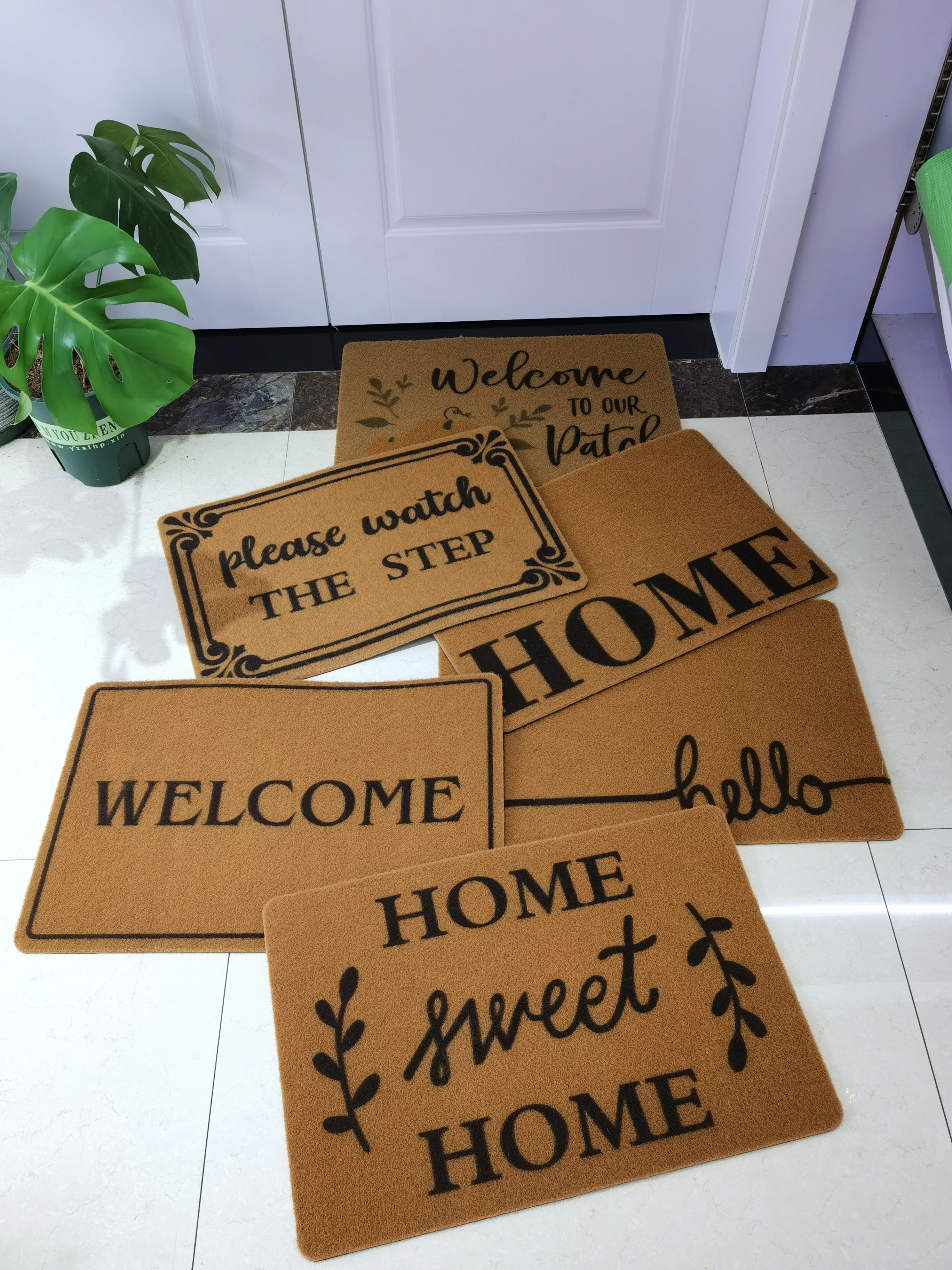 Rubber Entranc Mat Artificial Coconut Coir Fiber Floor Mat Custom Door Mat