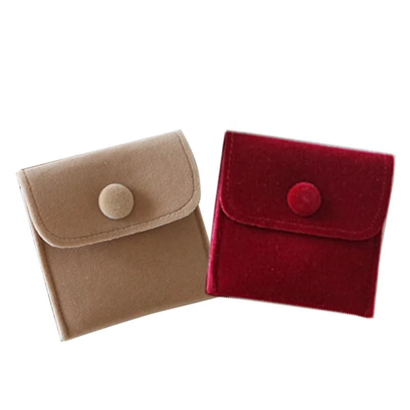 custom logo black velvet envelope jewelry pouch