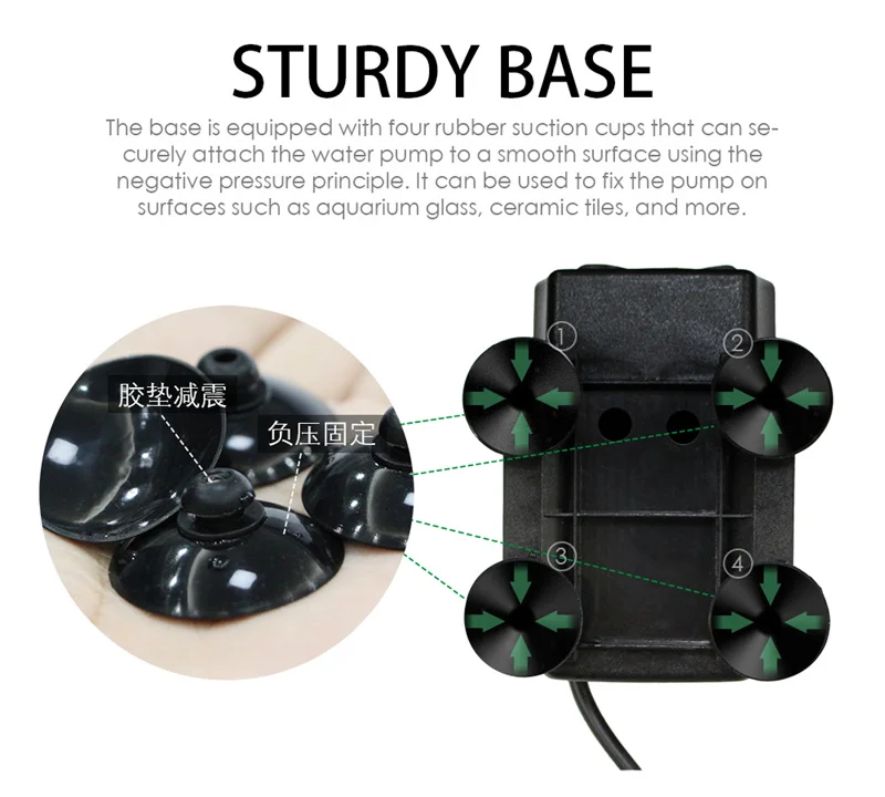 Various Flow Aquarium Submersible Fountain Water Pump Super Quiet Fish Tank Pump Aquarium Koi Pond Pump
