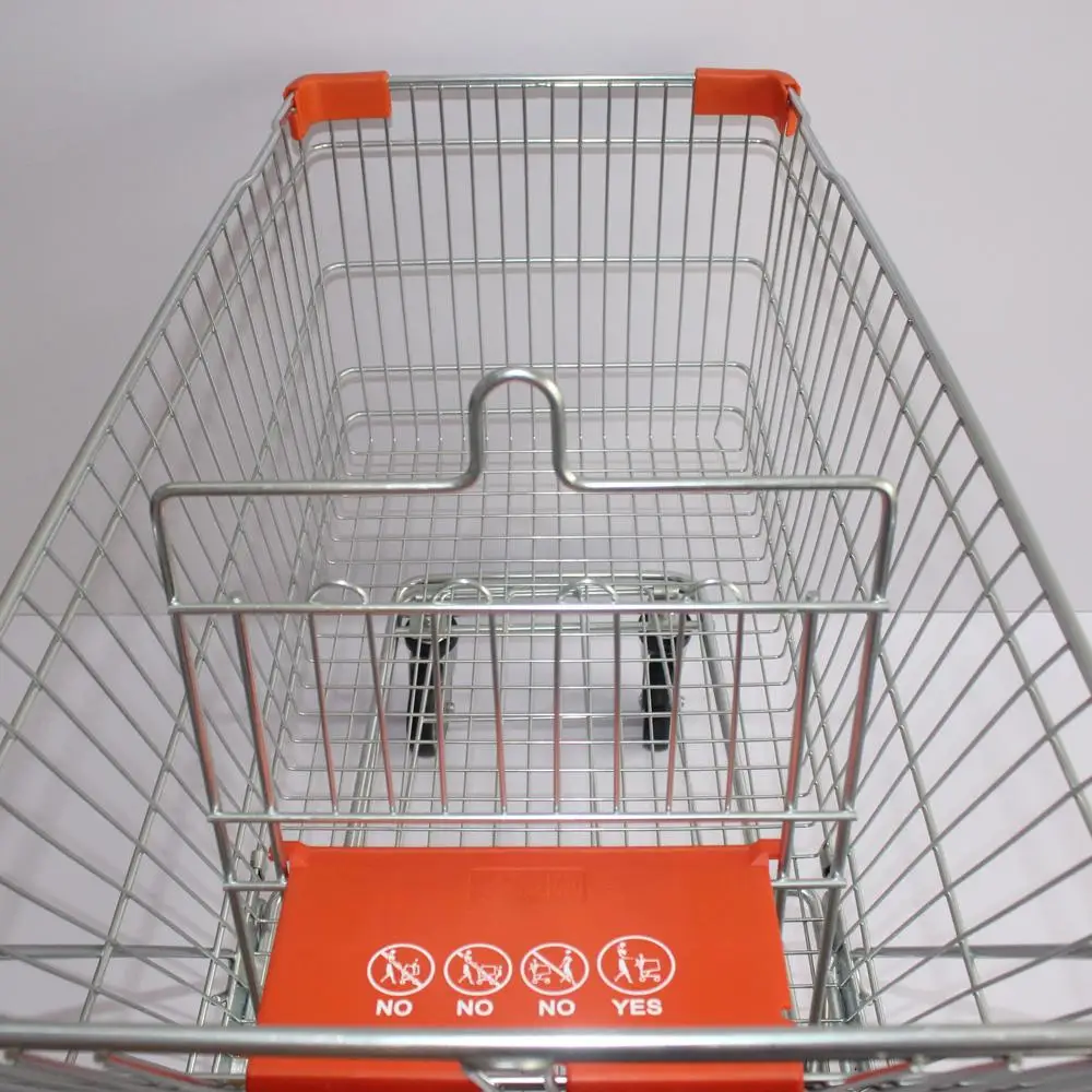 Hot Sell Shopping Carts on Wheels for Retail Stores Metal Shopping Cart Trolley