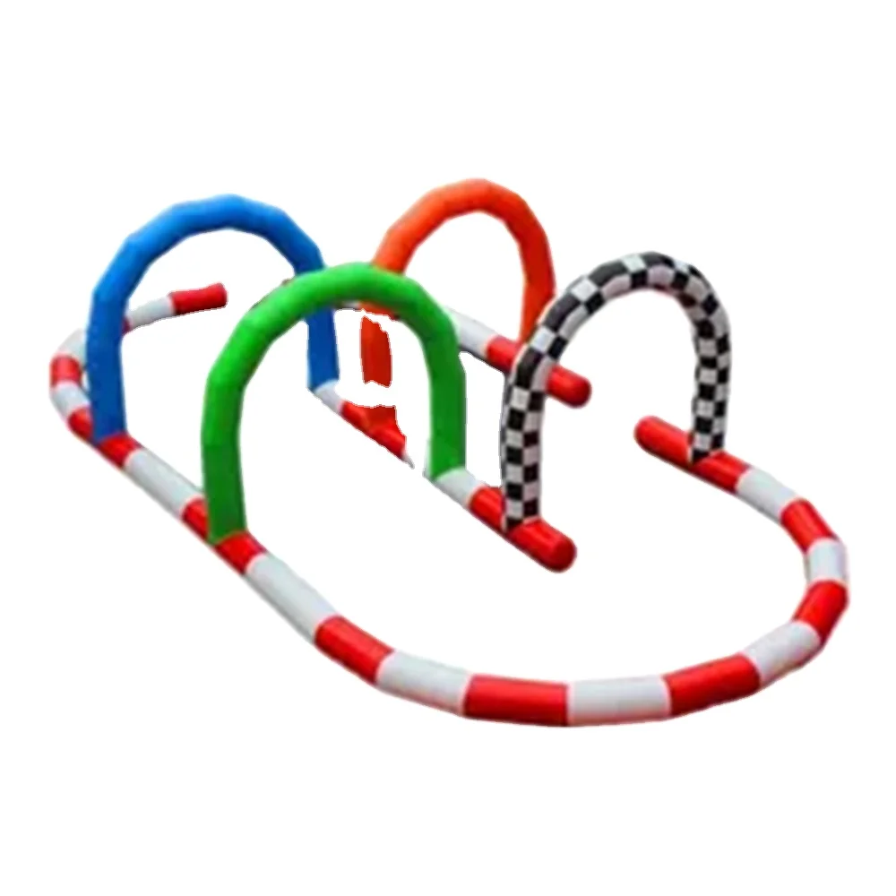PVC Thick Amusement Park Inflatable Bumper Car Track Race Car Tracks For Kids