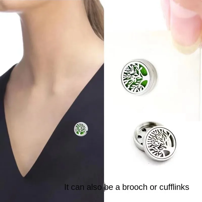 2021 New Wholesale Tree Of Life Essential Oil Diffuser Aromatherapy Locket Pendant