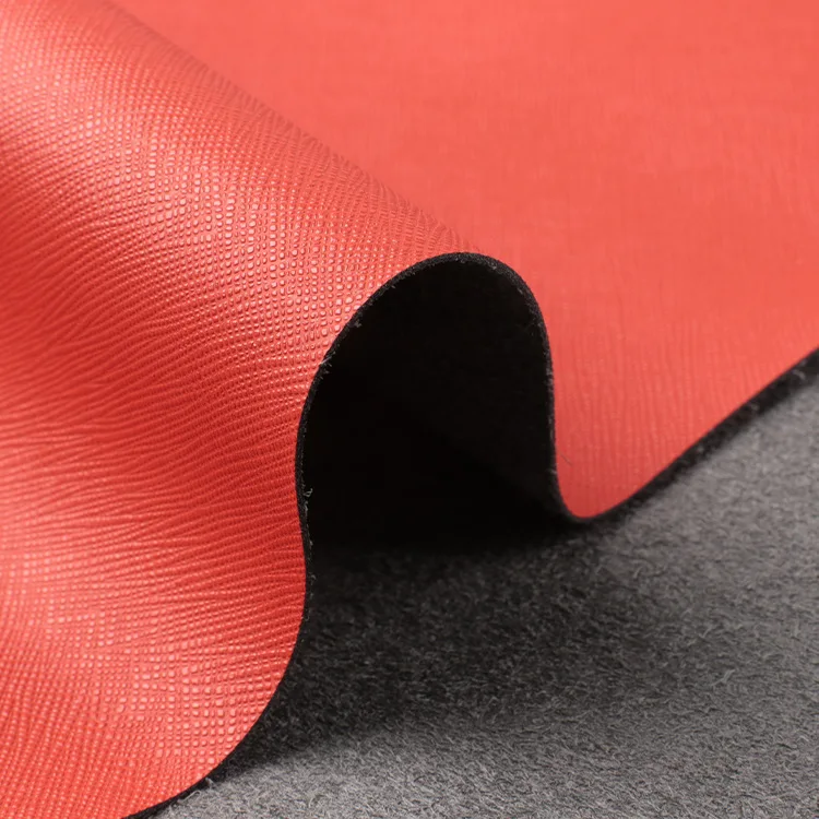 0.8mm Saffiano PU Microfiber Leather for Handbags Upholstery Supplies Roll Packaging Car Seat Leather Upholstery Accessories