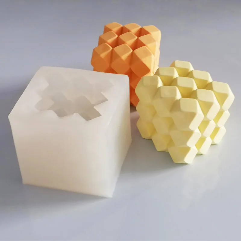 Bubble Cube Yarn Ball Pearl Shell Silicone Candle Moldes Para Velas Wax Fundant Scented Decorating Mold Candle Mold for Candle