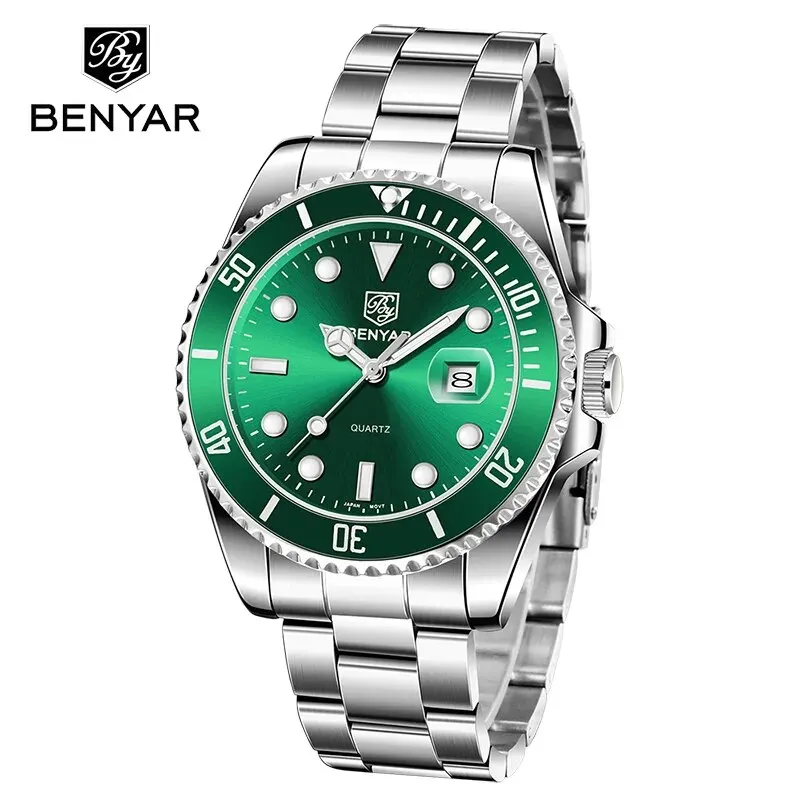 BENYAR 5161 2024 New Top Brand Luxury Miyota 2115 Quartz Chronograph Watch for Men Sport Casual Waterproof Relogio Masculino