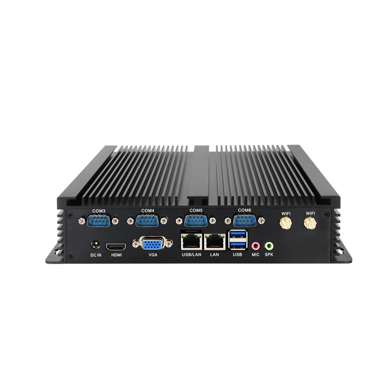 Fanless Industrial Computer Embedded PC With Sim Card Slot 2Lan 6Com Rs232 Rs485 Win10 Linux Ubuntu Os