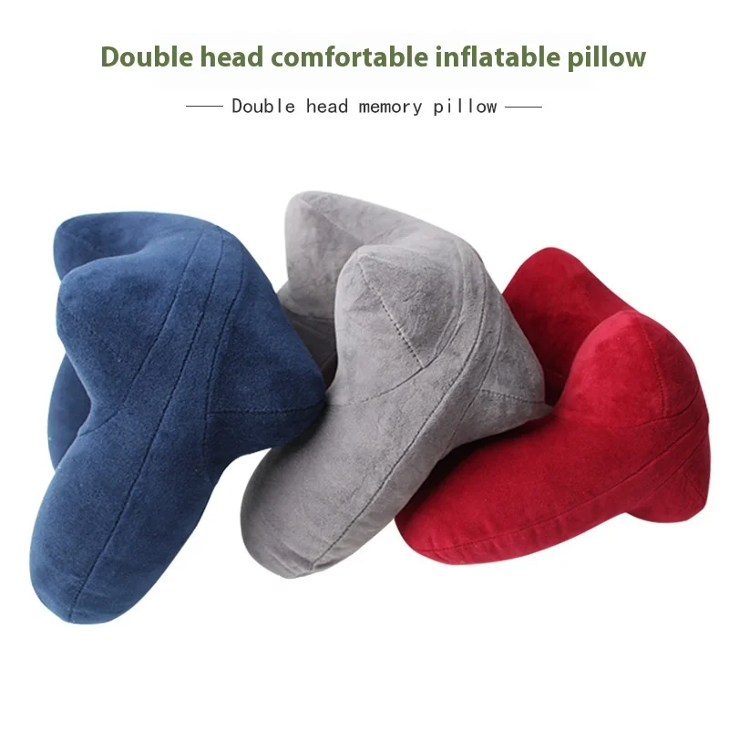 Four Camel Double-Sided Travel Pillow Inflatable U-Shaped Support Pillow for Airplane Travel Three Treasures Accessory