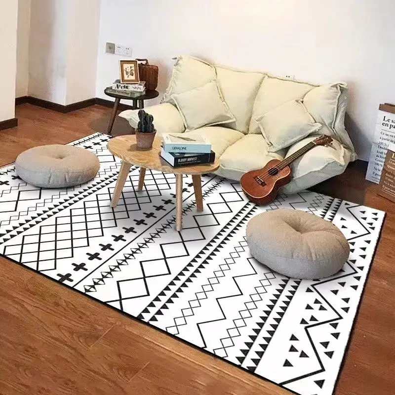 Persian Moroccan style living room carpet printed on crystal velvet floor rug cheap can be customized carpets and rugs mat