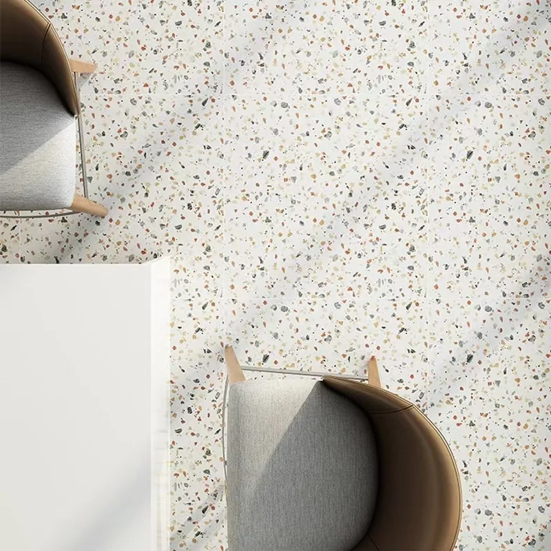 Antique Matte Brick Terrazzo Tile 600x600mm for Restaurant Living Room Balcony Bakery Floor Ceramic Calcium Silicate Wall