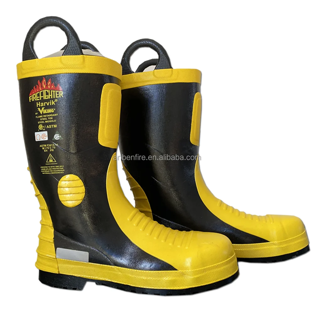 EN15090 FireProof Rubber Fire Fighting Equipment Fire Resistant boots