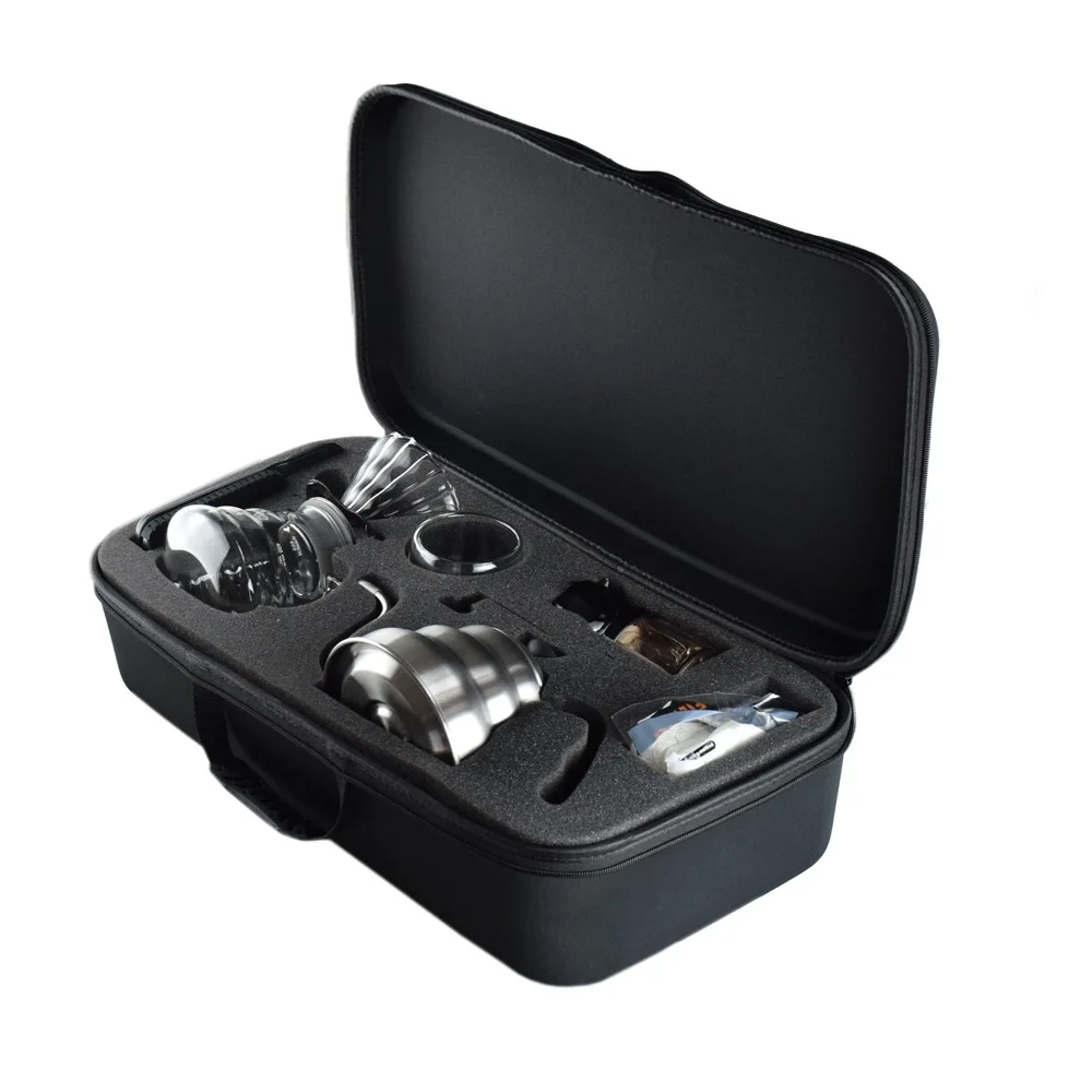 Storage of Travel Hand Bag Brewed Coffee Pot Set Hand Ground Coffee Pot Complete Set Filter Cup Hand Brewed Coffee Pot Set