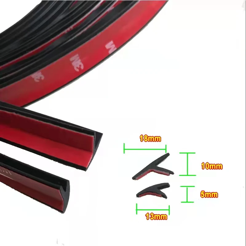 High-end customized price preferential l-type double rubber back glue 5m car door seal