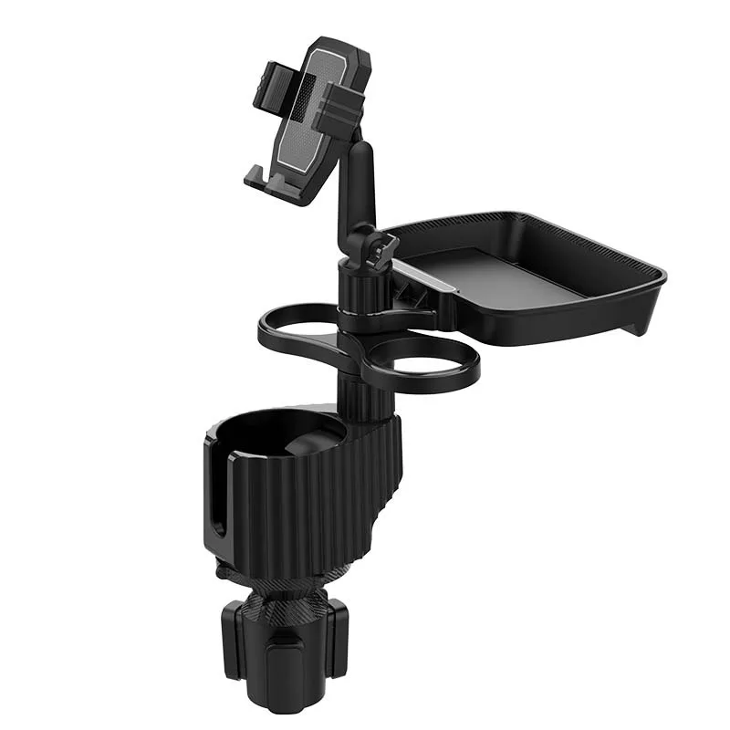 Original design Multifunctional long neck car drink phone mount with food tray for car seat organizer with desk table holder
