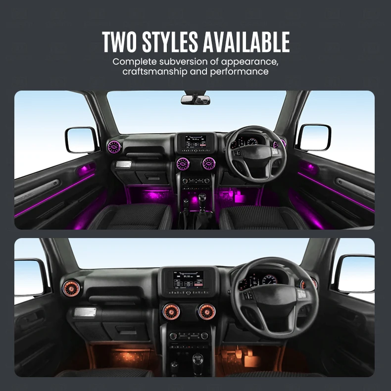 Automobile Air Conditioning Car Led Lights 64 color Luminous Turbine  Suitable For Mahindra Car Model