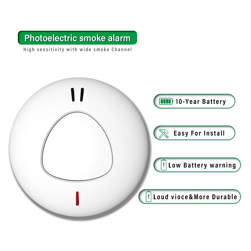 ANKA EN14604 stand-alone domestic fire alarm smoke detector ul listed smoke detector 10-year sealed battery
