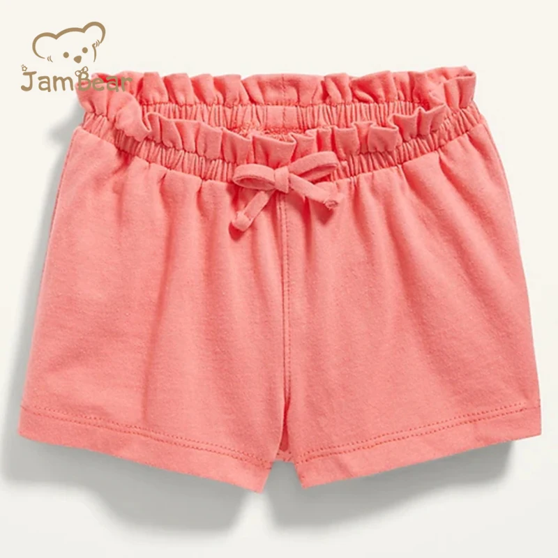Шорты детские JamBear из органического хлопка Джоггеры для девочек с естественным принтом Короткие